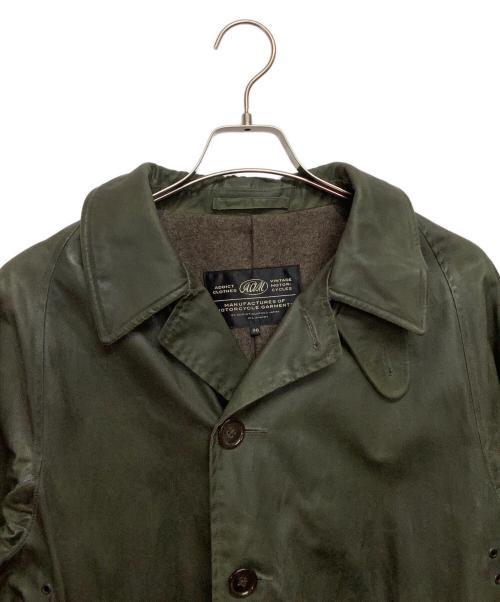 ADDICT CLOTHES（アディクト クローズ）ADDICT CLOTHES (アディクト クローズ) WAXED COTTON SINGLE DISPATCH COAT グリーン サイズ:38の古着・服飾アイテム