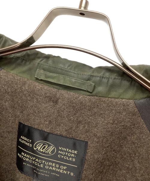 ADDICT CLOTHES（アディクト クローズ）ADDICT CLOTHES (アディクト クローズ) WAXED COTTON SINGLE DISPATCH COAT グリーン サイズ:38の古着・服飾アイテム