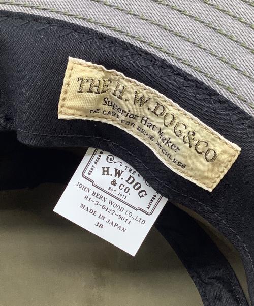 THE H.W.DOG&CO.（エイチダブリュードッグアンドコー）THE H.W.DOG&CO. (エイチダブリュードッグアンドコー) ハット オリーブ×グレー 未使用品の古着・服飾アイテム