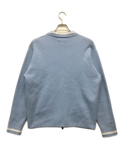 TTT MSW（ティー）TTT MSW (ティー) Knit polo cardigan スカイブルー サイズ:Mの古着・服飾アイテム