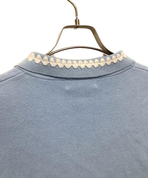 TTT MSW（ティー）TTT MSW (ティー) Knit polo cardigan スカイブルー サイズ:Mの古着・服飾アイテム