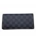 LOUIS VUITTON（ルイ ヴィトン）の古着「ダミエ・グラフィット　ポルトフォイユ・ブラザ」｜ブラック