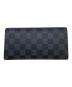 LOUIS VUITTON (ルイ ヴィトン) ダミエ・グラフィット　ポルトフォイユ・ブラザ ブラック：42000円