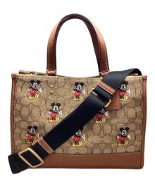 COACH×DISNEY（コーチ×ディズニー）の古着「2WAYキャンバストートバッグ」｜ブラウン