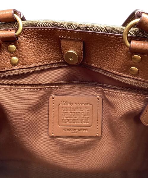 COACH（コーチ）COACH (コーチ) DISNEY (ディズニー) 2WAYキャンバストートバッグ ブラウンの古着・服飾アイテム