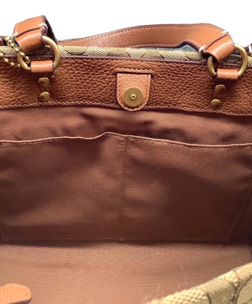 COACH（コーチ）COACH (コーチ) DISNEY (ディズニー) 2WAYキャンバストートバッグ ブラウンの古着・服飾アイテム