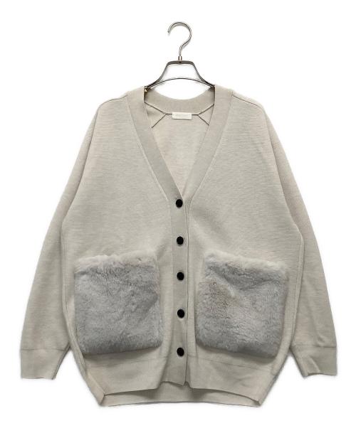 BALLSEY（ボールジィ）BALLSEY (ボールジィ) 厚手カーディガン ベージュ サイズ:Sの古着・服飾アイテム