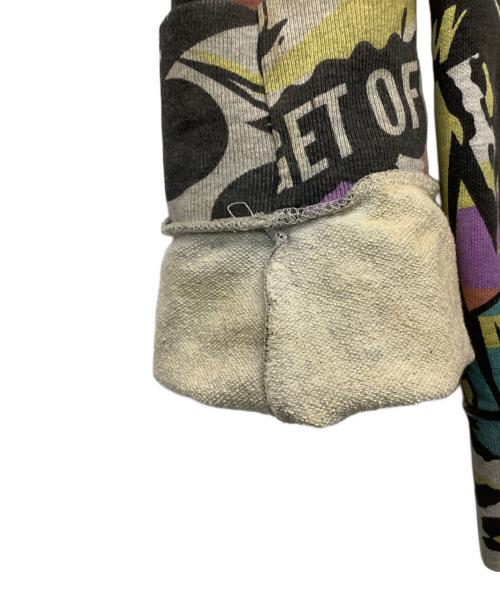 Hysteric Glamour（ヒステリックグラマー）Hysteric Glamour (ヒステリックグラマー) ジップパーカー ライトグレー×ブラック サイズ:Mの古着・服飾アイテム