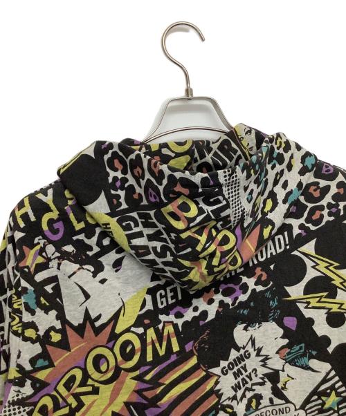 Hysteric Glamour（ヒステリックグラマー）Hysteric Glamour (ヒステリックグラマー) ジップパーカー ライトグレー×ブラック サイズ:Mの古着・服飾アイテム