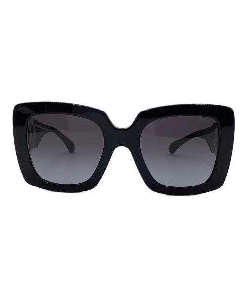 CHANEL（シャネル）CHANEL (シャネル) スクエアサングラス ブラック×ホワイト サイズ:52□21の古着・服飾アイテム