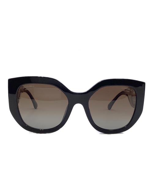 CHANEL（シャネル）CHANEL (シャネル) バタフライシェイプサングラス ブラック サイズ:55□20の古着・服飾アイテム