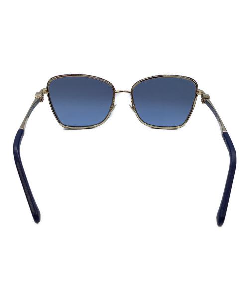 CHANEL（シャネル）CHANEL (シャネル) キャッツアイシェイプサングラス ブルー×ゴールド サイズ:57□18の古着・服飾アイテム