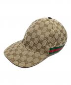 GUCCIグッチ）の古着「ベースボールキャップ」｜ブラウン