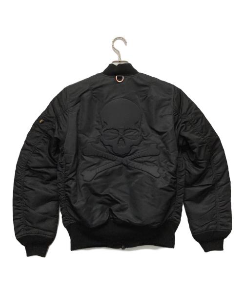 Mastermind JAPAN（マスターマインド ジャパン）Mastermind JAPAN (マスターマインド ジャパン) ALPHA (アルファ) MA-1ジャケット ブラック サイズ:Sの古着・服飾アイテム