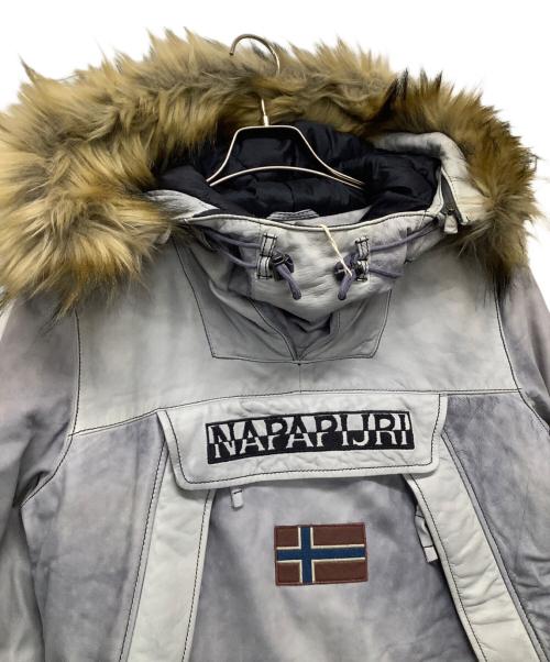 NAPAPIJRI（ナパピリ）NAPAPIJRI (ナパピリ) ダウンジャケット グレー×ブルー サイズ:40の古着・服飾アイテム