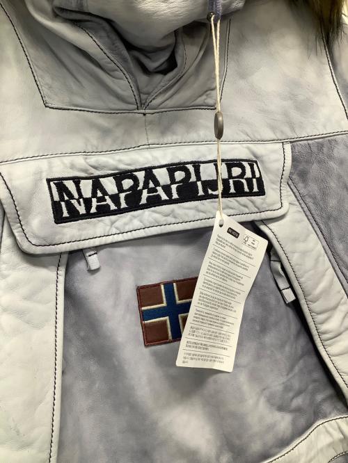 NAPAPIJRI（ナパピリ）NAPAPIJRI (ナパピリ) ダウンジャケット グレー×ブルー サイズ:40の古着・服飾アイテム