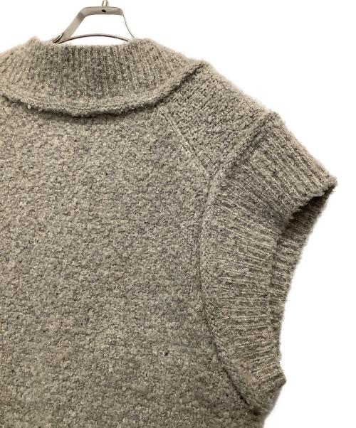 Curensology（カレンソロジー）Curensology (カレンソロジー) ツイーディヤーンニットベスト ベージュ サイズ:Fの古着・服飾アイテム