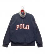 POLO RALPH LAURENポロ・ラルフローレン）の古着「フリースハーフジップスウェット」｜ネイビー