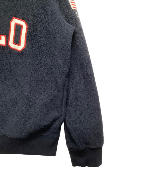POLO RALPH LAUREN（ポロ・ラルフローレン）POLO RALPH LAUREN (ポロ・ラルフローレン) フリースハーフジップスウェット ネイビー サイズ:Lの古着・服飾アイテム