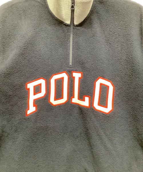 POLO RALPH LAUREN（ポロ・ラルフローレン）POLO RALPH LAUREN (ポロ・ラルフローレン) フリースハーフジップスウェット ネイビー サイズ:Lの古着・服飾アイテム