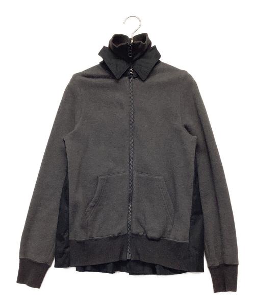 sacai（サカイ）sacai (サカイ) ジップアップジャケット ブラウン×ブラック サイズ:Sの古着・服飾アイテム