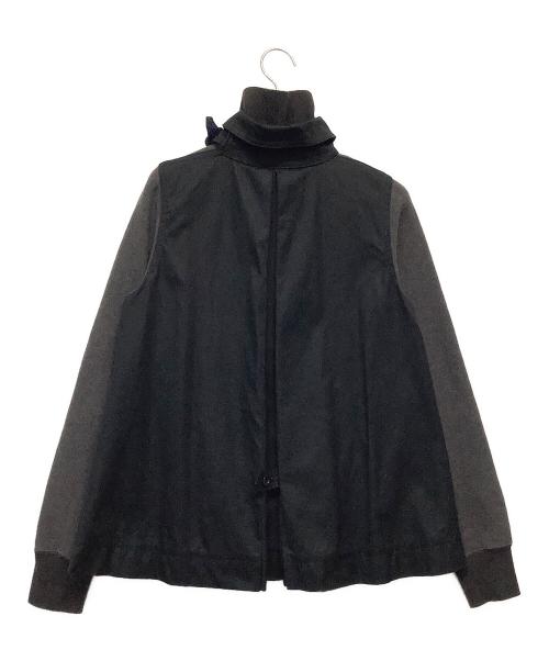 sacai（サカイ）sacai (サカイ) ジップアップジャケット ブラウン×ブラック サイズ:Sの古着・服飾アイテム