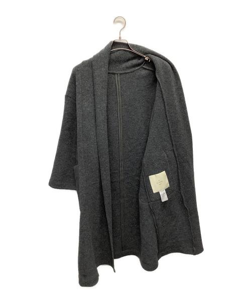 DoCLASSE（ドゥクラッセ）DoCLASSE (ドゥクラッセ) ライトピュアウール ・ショールロングコート ライトグレー サイズ:Mの古着・服飾アイテム