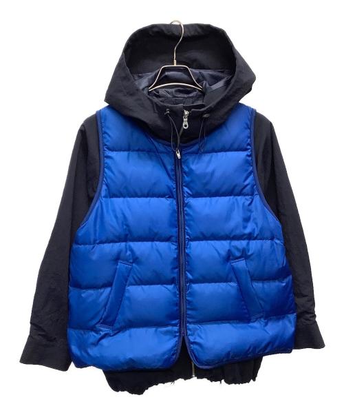 FRAMeWORK（フレームワーク）FRAMeWORK (フレームワーク) ダウンベスト付マウンテンパーカー ネイビー×ブルー サイズ:Fの古着・服飾アイテム