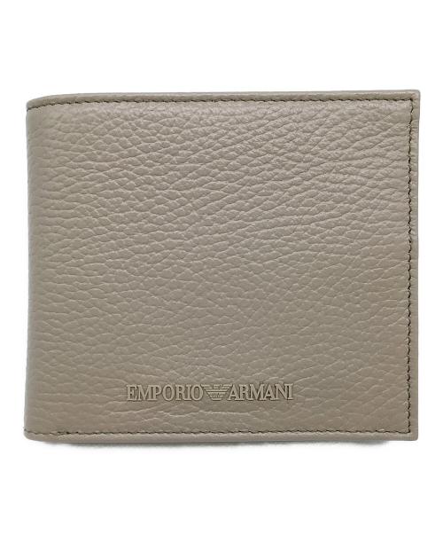 EMPORIO ARMANI（エンポリオアルマーニ）EMPORIO ARMANI (エンポリオアルマーニ) 2つ折り財布 ベージュの古着・服飾アイテム