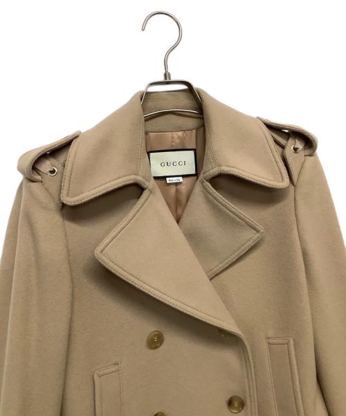 GUCCI（グッチ）GUCCI (グッチ) ハーフコート ベージュ サイズ:40の古着・服飾アイテム
