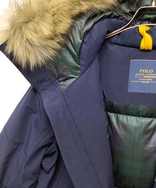 POLO RALPH LAUREN（ポロ・ラルフローレン）POLO RALPH LAUREN (ポロ・ラルフローレン) ファー付ダウンコート ネイビー サイズ:Sの古着・服飾アイテム