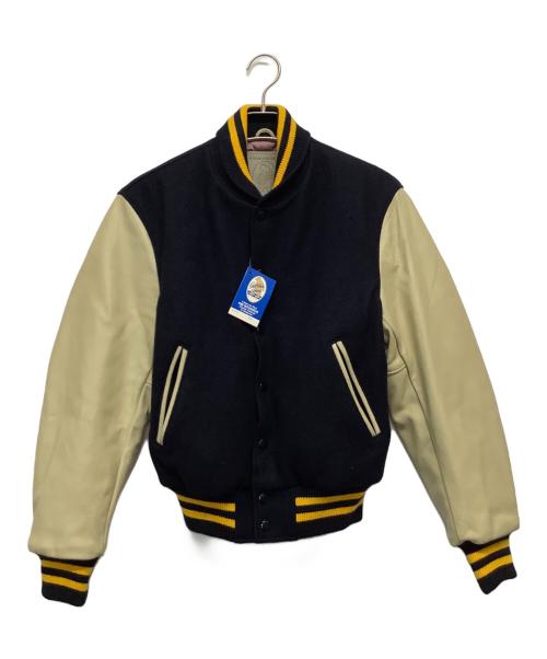 Golden Bear（ゴールデンベア）Golden Bear (ゴールデンベア) スタジャン ブラック×ベージュ サイズ:Sの古着・服飾アイテム