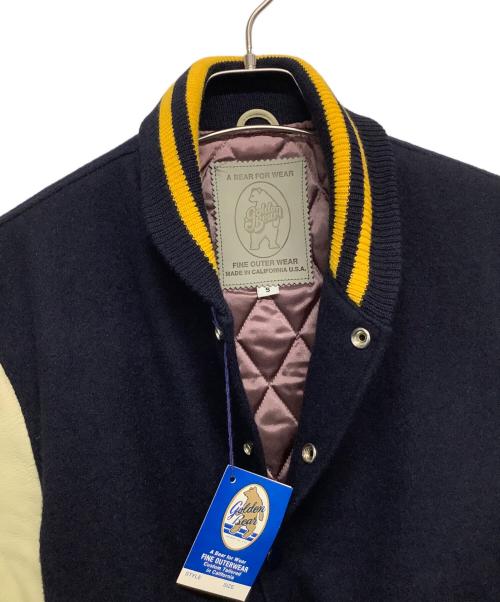 Golden Bear（ゴールデンベア）Golden Bear (ゴールデンベア) スタジャン ブラック×ベージュ サイズ:Sの古着・服飾アイテム