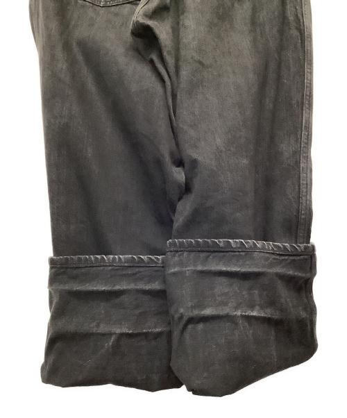 COMOLI（コモリ）COMOLI (コモリ) ベルテッドデニムパンツ ブラック サイズ:SIZE 2の古着・服飾アイテム