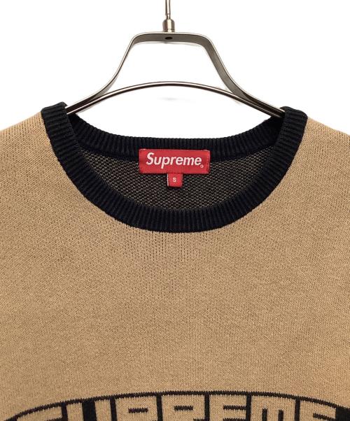 SUPREME（シュプリーム）SUPREME (シュプリーム) Logo Repeat Sweater ブラウン×ブラック サイズ:Sの古着・服飾アイテム