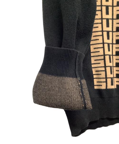 SUPREME（シュプリーム）SUPREME (シュプリーム) Logo Repeat Sweater ブラウン×ブラック サイズ:Sの古着・服飾アイテム