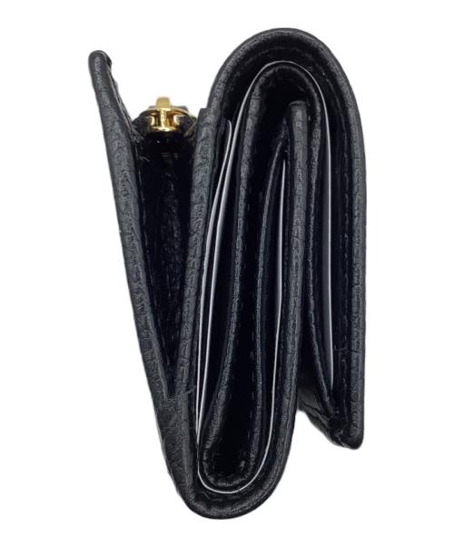 GUCCI（グッチ）GUCCI (グッチ) 3つ折り財布 ブラックの古着・服飾アイテム