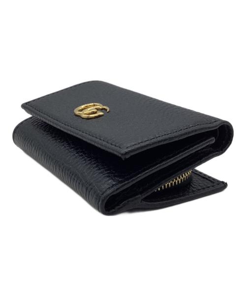 GUCCI（グッチ）GUCCI (グッチ) 3つ折り財布 ブラックの古着・服飾アイテム