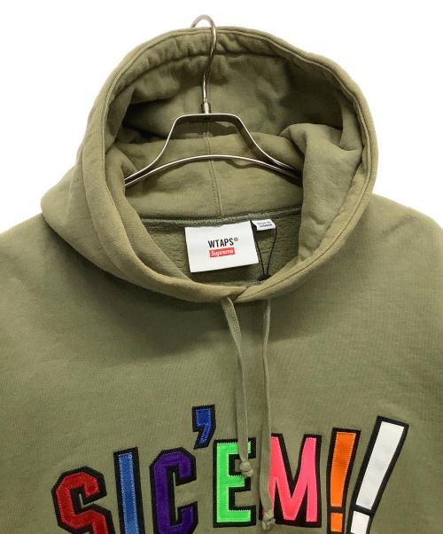 SUPREME（シュプリーム）SUPREME (シュプリーム) WTAPS (ダブルタップス) SICEM!!パーカー グリーン サイズ:Lの古着・服飾アイテム