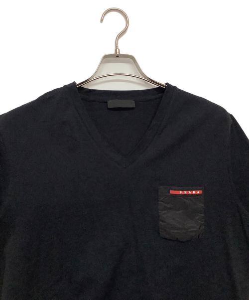 PRADA（プラダ）PRADA (プラダ) 半袖カットソー ブラック サイズ:XLの古着・服飾アイテム