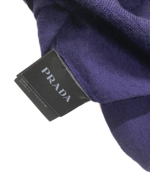 PRADA（プラダ）PRADA (プラダ) 薄手ニット ブルー×ホワイト サイズ:XLの古着・服飾アイテム