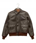 ROUGH WEAR CLOTHING×TOYS McCOY PRODUCTROUGH WEAR CLOTHING×トイズマッコイ）の古着「レザージャケット」｜ブラウン