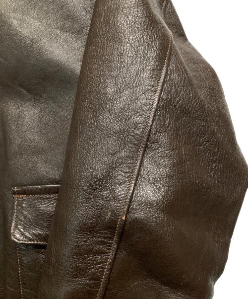ROUGH WEAR CLOTHING（ROUGH WEAR CLOTHING）ROUGH WEAR CLOTHING (ROUGH WEAR CLOTHING) TOYS McCOY PRODUCT (トイズマッコイ) レザージャケット ブラウン サイズ:38の古着・服飾アイテム