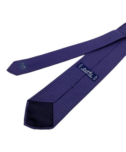 HERMES（エルメス）HERMES (エルメス) ネクタイ ブルー×パープル サイズ:全長　150cmの古着・服飾アイテム