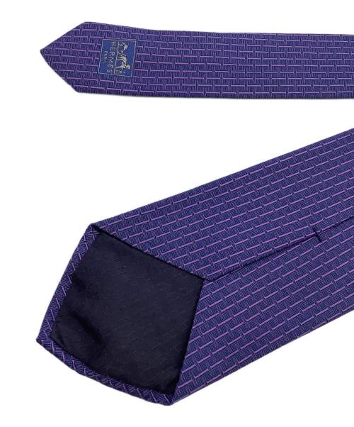 HERMES（エルメス）HERMES (エルメス) ネクタイ ブルー×パープル サイズ:全長　150cmの古着・服飾アイテム