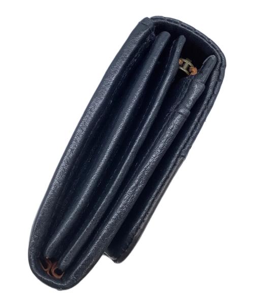 genten（ゲンテン）genten (ゲンテン) 長財布 ネイビー×グレーの古着・服飾アイテム