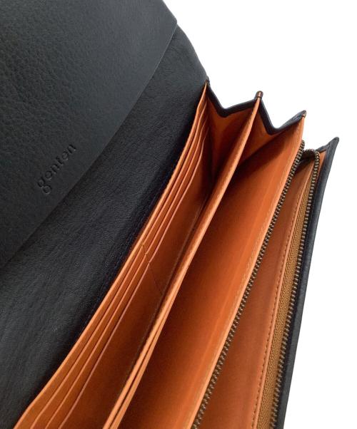 genten（ゲンテン）genten (ゲンテン) 長財布 ネイビー×グレーの古着・服飾アイテム