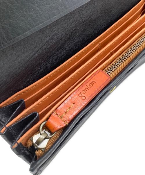 genten（ゲンテン）genten (ゲンテン) 長財布 ネイビー×グレーの古着・服飾アイテム