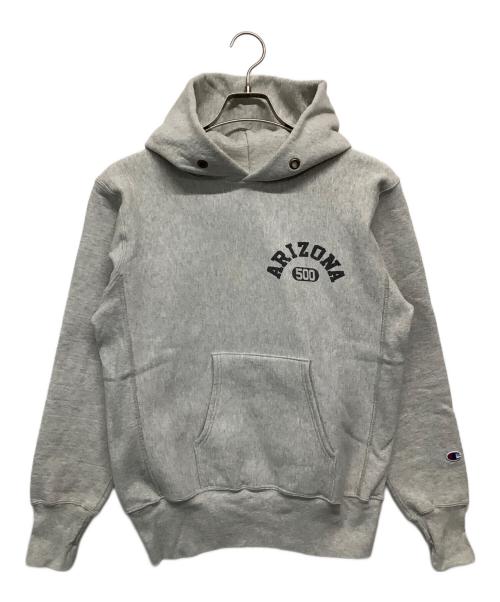 Champion（チャンピオン）Champion (チャンピオン) プルオーバーパーカー　Champion  リバースウィーブ  ライトグレー サイズ:Lの古着・服飾アイテム