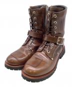 AVIREXアヴィレックス）の古着「レザーバイカーブーツ　AVIREX　YAMATO」｜ブラウン